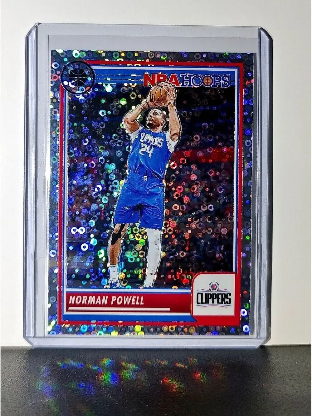 Norman Powell 2023-24 Panini Premium NBA Hoops #203 Disco Prizm Card Clippers